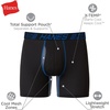 image:imageHanes Mens Underwear Boxer Briefs Pack 3Pack Total Support Pouch Long or ShortLeg Boxer BriefsBlack