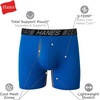 image:imageHanes Mens Underwear Boxer Briefs Pack 3Pack Total Support Pouch Long or ShortLeg Boxer BriefsBlueBlack