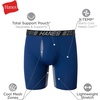 image:imageHanes Mens Underwear Boxer Briefs Pack 3Pack Total Support Pouch Long or ShortLeg Boxer BriefsBlueGreyBlack