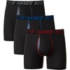 image:imageHanes Mens Underwear Boxer Briefs Pack 3Pack Total Support Pouch Long or ShortLeg Boxer BriefsBlack