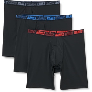 image:imageHanes Mens Moves Performance Boxer Brief Total Support Pouch RegularTrunkLong Leg 3Pack 8