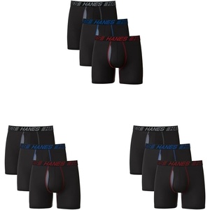 image:imageHanes Mens Underwear Boxer Briefs Pack 3Pack Total Support Pouch Long or ShortLeg Boxer Briefs