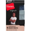 image:imageHanes Boys Originals Ultimate SuperSoft Boxer Brief Underwear Assorted 5PackGreenBlueBlack
