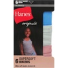 image:imageHanes Girls Originals Supersoft Bikini Underwear Modal Rib Panties for Girls 6packBikini  BlueRoseWhite 6pack