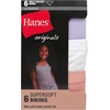 image:imageHanes Girls Originals Supersoft Bikini Underwear Modal Rib Panties for Girls 6packBikini  PurpleWhitePeach 6pack