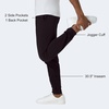 image:imageHanes Mens Lightweight Cotton Jersey Cuffed Jogger Sweatpants with Drawstring and Pockets  305Black