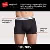 image:imageHanes Originals Mens Boxer Briefs amp Trunks Stretch Cotton MoistureWicking Underwear Modern Fit Low Rise MultipacksTrunks  BlueBlack  3 Pack