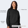 image:imageHanes Originals Womens Fleece Sweatshirt Midweight Sweatshirt for Women Placed FlowersBlack