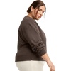 image:imageHanes Originals Womens Fleece Sweatshirt Midweight Sweatshirt for Women Placed FlowersDark Crimson