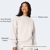 image:imageHanes Originals Womens Fleece Sweatshirt Midweight Sweatshirt for Women Placed FlowersNatural