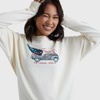 image:imageHanes Originals Womens Fleece Sweatshirt Midweight Sweatshirt for Women Placed FlowersParchment  Good Days Ahead