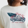 image:imageHanes Originals Womens Fleece Sweatshirt Midweight Sweatshirt for Women Placed FlowersParchment  Good Days Ahead