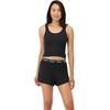 image:imageHanes Womens Originals Comfywear Rib Crop Tank and Sleep Shorts 2Piece SetBlackBlack