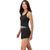 image:imageHanes Womens Originals Comfywear Rib Crop Tank and Sleep Shorts 2Piece SetBlackBlack