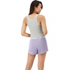 image:imageHanes Womens Originals Comfywear Rib Crop Tank and Sleep Shorts 2Piece SetHeritage Grey MarleVega Violet