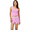 image:imageHanes Womens Originals Comfywear Rib Crop Tank and Sleep Shorts 2Piece SetStrawberry PinkStrawberry Pink