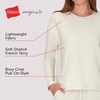 image:imageHanes Womens Originals French Terry Pullover Cropped Crewneck Sweatshirt for Women Comfywear LoungewearOatmeal Marle