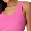 image:imageHanes Womens Originals Rib Crop Tank Top 2Pack Comfywear Stretch Cotton Cropped TopPink OleanderWhite
