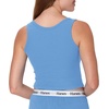 image:imageHanes Womens Originals Rib Crop Tank Top 2Pack Comfywear Stretch Cotton Cropped TopProvence BluePink Coral