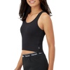 image:imageHanes Womens Originals Rib Crop Tank Top 2Pack Comfywear Stretch Cotton Cropped TopWhiteBlack