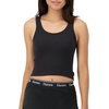 image:imageHanes Womens Originals Rib Crop Tank Top 2Pack Comfywear Stretch Cotton Cropped TopWhiteBlack