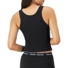 image:imageHanes Womens Originals Rib Crop Tank Top 2Pack Comfywear Stretch Cotton Cropped TopWhiteBlack