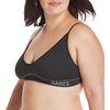 image:imageHanes Womens Originals Seamless Triangle Rib Bralette Soft Ribbed Bras ComfortFlex Fit BraBlack