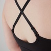 image:imageHanes Womens Originals Supersoft Triangle Bralette Viscose from Bamboo Longline BraletteBlack