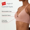 image:imageHanes Womens Originals Supersoft Triangle Bralette Viscose from Bamboo Longline BraletteEarthen Tan