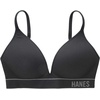 image:imageHanes Womens Seamless Wireless Bra Originals Ribbed Contour Bras for Women ComfortFlex Fit Bralettes Full CoverageBlack