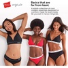 image:imageHanes Womens Seamless Wireless Bra Originals Ribbed Contour Bras for Women ComfortFlex Fit Bralettes Full CoverageBlack