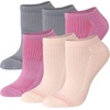 image:imageHanes Womens Socks Pack Supersoft Mid Crew and Noshow Socks for Women 6 PackPink
