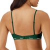 image:imageHanes Womens Triangle Bralette Pack 2Pack Originals Breathable Stretch Cotton Bras for Women Wireless BraTwill Plaid PrintGrasslands Green
