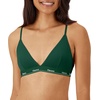 image:imageHanes Womens Triangle Bralette Pack 2Pack Originals Breathable Stretch Cotton Bras for Women Wireless BraTwill Plaid PrintGrasslands Green