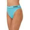 image:imageHanes Womens Underwear Seamless Cheeky Panties Rib HiRise Underwear for Women 6PackWhiteTeal ToneBright Violet Indigo