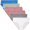 image:imageHanes Girls Originals Supersoft Bikini Underwear Modal Rib Panties for Girls 6packHipster  BlueRoseWhite 6pack