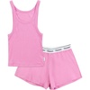 image:imageHanes Womens Originals Comfywear Rib Crop Tank and Sleep Shorts 2Piece SetStrawberry PinkStrawberry Pink