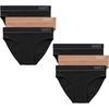 image:imageHanes Womens Originals Seamless Stretch Rib Bikini Panties Pack Assorted Colors 6pack4 Black2 Deep Glow