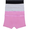 image:imageHanes Womens Originals SuperSoft Boxer Briefs 5Pack Viscose from Bamboo UnderwearBlackSilver OpalStrawberry Candy Pink