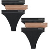 image:imageHanes Womens Underwear Seamless Cheeky Panties Rib HiRise Underwear for Women 6Pack4 Black2 Deep Glow