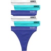 image:imageHanes Womens Underwear Seamless Cheeky Panties Rib HiRise Underwear for Women 6PackWhiteTeal ToneBright Violet Indigo