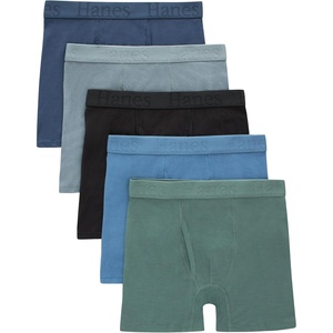 image:imageHanes Boys Originals Ultimate SuperSoft Boxer Brief Underwear Assorted 5PackGreenBlueBlack