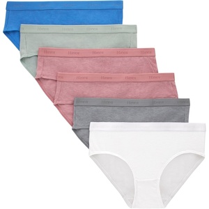 image:imageHanes Girls Originals Supersoft Bikini Underwear Modal Rib Panties for Girls 6packHipster  BlueRoseWhite 6pack