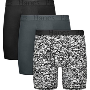image:imageHanes Mens Underwear SuperSoft Viscose from Bamboo 3Pack Sexy Mens Underwear Short or Regular Leg Boxer BriefsBlackGrey