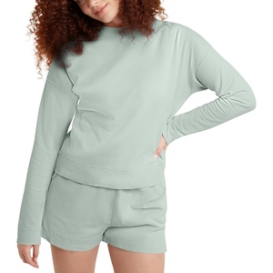 image:imageHanes Originals Womens Fleece Sweatshirt Midweight Sweatshirt for Women Placed FlowersAntique Jade  Sun and Waves