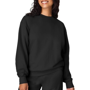 image:imageHanes Originals Womens Fleece Sweatshirt Midweight Sweatshirt for Women Placed FlowersBlack