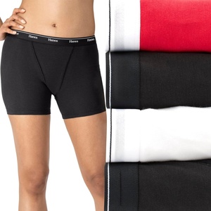 image:imageHanes Originals Womens MidThigh Boxer Brief Pack Stretch Cotton Underwear 4PackBasic Color Mix