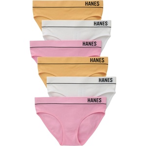 image:imageHanes Womens Originals Seamless Stretch Rib Bikini Panties Pack Assorted Colors 6packGoldieWhiteGumball Pink