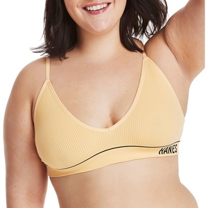 image:imageHanes Womens Originals Seamless Triangle Rib Bralette Soft Ribbed Bras ComfortFlex Fit BraGoldie