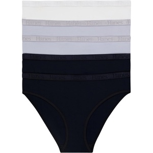 image:imageHanes Womens Originals Ultra Supersoft Bikini Underwear 5Pack Viscose From Bamboo BikiniBlackSilver OpalWhite